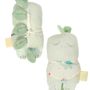 Fabrics - SET OF TWO MUSLIN SCARVES + DINO CUDDLY TOY - PETIT ALO