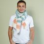 Scarves - FIGARI - MEN'S SCARF - STRIPED - LINEN - AV08 PARIS