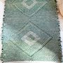 Other caperts - Moroccan Small Kilim Rug - Diamonds Pattern Flatweave Green - TASHKA RUGS