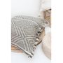 Coussins textile - Coussin de sol en laine kilim marocain géant - Shadoui gris - TASHKA RUGS