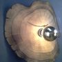 Office design and planning - wall lamp made of standing and burned wood - DECO-NATURE
