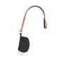 Leather goods - Key Black/Gold details - Key holder shell with removable neck ribbon tape - MLS-MARIELAURENCESTEVIGNY
