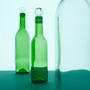 Glass - funew capped bottle L green - KIMOTO GLASS TOKYO