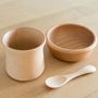 Childcare  accessories - KINOKO - baby dishes set - wooden - bowl - cup - spoon - SUNAOLAB.