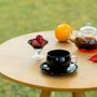 Art glass - Fusen cup & saucer - HYAKUSHIKI