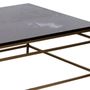 Coffee tables - COFFEE TABLE MADE OF BLACK MARBLE AND GOLDISH IRON  - BECARA