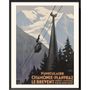 Poster - POSTER FUNICULAIRE CHAMONIX-PLANPRAZ-LE BREVENT ROGER BRODERS AVAILABLE IN 2 FORMATS - BILLPOSTERS