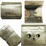 Leather goods - Leather Wallet Walking Cat Gold / Silver - KEORA KEORA TOKYO