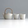 Ceramic - SYO teapot with natural wood handle - SALIU
