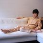 Homewear textile - Kyo Wazarashi Mensya Pyjama en gaze teinte kaki - DAITOU SHINGU
