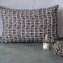 Fabric cushions - Linen Cushion Cover - Large Palm Embroidery - 60 x 40 cm - CONSTELLE HOME