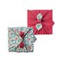 Gifts - Reusable Gift Wrapping - Style Teal & Cherry - FABRAP