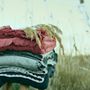 Homewear - Soft Felted Cashmere Blankets Beig/Brown - MIRROR IN THE SKY