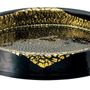 Flatware - "KAGUYATSUKI" Japanese 24K Real Gold Glitter Round Glass Plate Handcrafted - TOYO-SASAKI GLASS