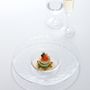 Glass - "ORBIT" Master Craftmanship Japanese Round & Square Glass Plate with Rim - TOYO-SASAKI GLASS