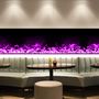 Hotel bedrooms - 200-800 cm Water Vapor Fireplace (80-320 in) - AFIRE 3D Electric Insert PRESTIGE Design Decoration - AFIRE