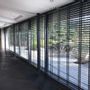 Curtains and window coverings - JASNO BLINDS - Custom wooden venetian blind in front of all bays, doors and windows. - JASNO