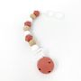 Childcare  accessories - Silicone Pacifier Clip - Wood and Rust - IRRÉVERSIBLE