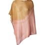 Scarves - LIGHTWEIGHT CASHMERE SQUARE PONCHO SHIBORI - MIRROR IN THE SKY