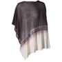 Scarves - LIGHTWEIGHT CASHMERE SQUARE PONCHO SHIBORI - MIRROR IN THE SKY