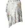 Scarves - LIGHTWEIGHT CASHMERE SQUARE PONCHO SHIBORI - MIRROR IN THE SKY