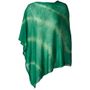 Scarves - LIGHTWEIGHT CASHMERE SQUARE PONCHO TIE DYE - MIRROR IN THE SKY
