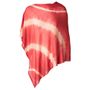 Scarves - LIGHTWEIGHT CASHMERE SQUARE PONCHO TIE DYE - MIRROR IN THE SKY