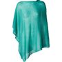 Scarves - LIGHTWEIGHT CASHMERE SQUARE PONCHO PLAIN - MIRROR IN THE SKY