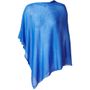 Scarves - LIGHTWEIGHT CASHMERE SQUARE PONCHO PLAIN - MIRROR IN THE SKY