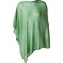 Scarves - LIGHTWEIGHT CASHMERE SQUARE PONCHO PLAIN - MIRROR IN THE SKY