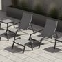 Lawn armchairs - PULVIS / Lounge armchair - football stool - 10DEKA OUTDOOR FURNITURE