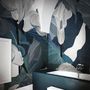 Papiers peints - Papier peint salle de bain design bleu Cloe - LA MAISON MURAEM