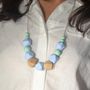 Jewelry - Teething and Porting Necklace - Blue and Green - IRRÉVERSIBLE