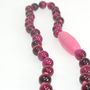 Jewelry - Baby Natural Stone Necklace - Tiger's Eye Tinted Pink - IRRÉVERSIBLE