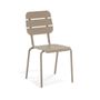 Chaises de jardin - Chaise de jardin Alicante empilable en aluminium thermo-laqué de couleur moka, vert jonc ou bleu eau - EZEÏS