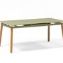 Dining Tables - ALICANTE dining table 6/8p., automatic extension, aluminium table top and legs in teak - EZEÏS