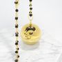 Jewelry - Bola de pregnancy smooth gold - CHARLOTTE (Pearl chain/black crystal) - IRRÉVERSIBLE