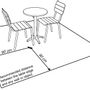 Tables Salle à Manger - Table bistro d'extérieur ronde Alicante en aluminium thermo-laqué de couleur moka ou vert jonc - EZEÏS