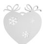 Guirlandes et boules de Noël - LOT DE 4 PIÈCES MOTIF COEUR FLOCONS _ 2 dimensions H11cm et H7,5cm - LP DESIGN
