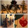 Guirlandes et boules de Noël - LOT DE 4 PIÈCES MOTIF COEUR FLOCONS _ 2 dimensions H11cm et H7,5cm - LP DESIGN