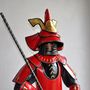Sculptures, statuettes et miniatures - Sculpture en cuir grand Samouraï  - ANNIE DELEMARLE SCULPTURE CUIR