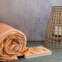 Throw blankets - TWIGS - Plaid cotton blockprint sienna - CONSTELLE HOME