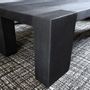 Coffee tables - SOLID OAK COFFEE TABLE WITH BURNT WOOD FINISH — SHOU-SUGI-BAN - OUVRAGE  - BOIS BRULE