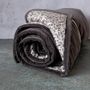 Throw blankets - GYPSO - Blockprint Velvet and Cotton Blanket 110 x 220 cm - CONSTELLE HOME