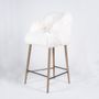 Chairs - YETI bar chair with short fur - JOE SAYEGH PARIS