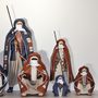 Sculptures, statuettes et miniatures - Sculpture en cuir, Touareg debout - ANNIE DELEMARLE SCULPTURE CUIR