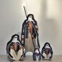 Sculptures, statuettes and miniatures - Leather sculpture, small Tuareg sitting - ANNIE DELEMARLE SCULPTURE CUIR