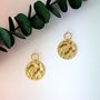 Jewelry - Gold hammered earrings with fine gold. - NAO JEWELS