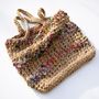 Bags and totes - MINA & ONA. Unique Handmade Cabas: Recycled Silk and Natural Jute Fiber Crafted in France - MONA PIGLIACAMPO . ATELIER SOL DE MAYO