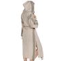 Loungewear - ANTIQUE02 HOODED BATHROBE DRESSING GOWN LINEN COTTON HANDLOOM - LALAY